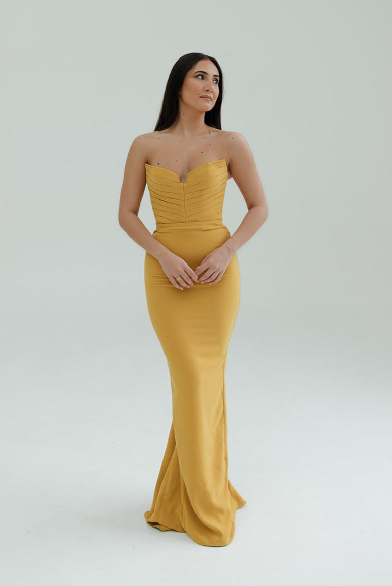 lia stublla gold dress Incase you missed it our dreamiest collection yet just landed. All new custom Lia Stublla ball gowns in the most perfect buttery yellow colour Honey Belle inspired, it's time to
